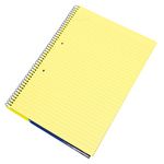 [Pack of 5] Spiral Memory Aid A4 Yellow 160 Page Paper Notepad Legal Lined Writing Pads