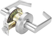 LO-LOCK HARDWARE Commercial Lever Door Lock - Heavy-Duty Locking Door Handle, ADA Door Handles, Cylindrical Lever Lock, Non-Handed Grade 2 Industrial Door Handle, 26D Satin Chrome, Passage/Closet