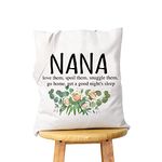 WCGXKO Nana Tote Bag Nana GIft Nana Shopping Bag Travel Bag Love Them Spoil Them Snuggle Them Grandma Gift (snuggle them Nana CA)
