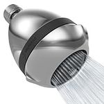 SparkPod 3 Inch Power Pressure Boosting Shower Head - Shower Water Pressure Booster - High Pressure Shower Heads for Low Water Pressure Homes - Rain & Massage 3-Setting Shower Heads (Polished Chrome)