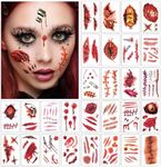 TORMEN 30 Sheets Colorful Temporary Tattoos ，Horror Style Temporary Tattoos– Waterproof, Realistic & Long-Lasting Fake Tattoos for Women, Men, Kids, Festival, Cosplay, Halloween (WA- Horror Style)