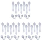LuvLap Baby Safety Furniture Locks, Pack of 30, Adjustable and Flexible with 3M Adhesive, Safety Locks for Kids, Child Safety Locks for Drawers, Cabinets, Fridge, Cupboard (White)