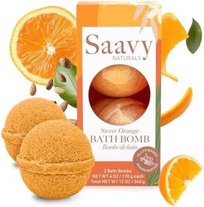 Bath Bombs Saavy Naturals - Clean, Plant Based Ingredients- Made in USA| Organic Bath Bombs 2 Pack Gentle Moisturizig Formula, Foaming Fizz Bubbles, Gift for Women and Kids, 6 Oz Each, 2 Pack