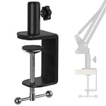 Frgyee Heavy-duty Table Mount Clamp, Metal Desk Clamp for Microphone Stand Mic Boom Arm C Mounting Clamp with Adjustable Screw, Fits up to 2.4"/6cm Desktop Thickness