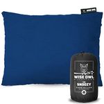 Wise Owl Outfitters Camping Pillow - Foam Travel Pillow for Sleeping in Car, Plane, Hammock - Camping Accessories for Adults and Kids - Travel Essentials - Blue