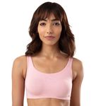 NYKD Women's Cotton Lightly Padded Seamless Wire Free Everyday T-Shirt Bra for Women Daily Use Wireless, 3/4th Coverage - Bra, NYB003, Light Blue, 36D, 1N