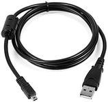 AlyKets Mini-8pin USB-Cable Charging Cord Lead Wire for Nikon Coolpix Series,Olypus FE Series,Pentax Optio Series,Panasonic DMC Series-Digital Camera, Black