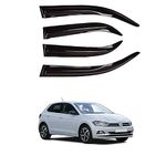ROYALTECH Premium Non-Breakable Car Window Door Visor/Rain Guard/Wind Deflector Compatible for (Polo)