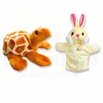 Chamantricks Storytelling Plush Puppets | Rabbit Hand Puppets | Turtle Hand Puppets | Educational Puppets | Animal & Bird Hand Puppets | Hand Puppets for Kids | Soft Toy (Pack of 2)