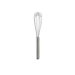 RSVP International Endurance French Wire Whisk, Heavy Duty Rounded Handle, 18/8 Stainless Steel, Slim Tapered Design for Mixing in Small Pots, Bowls & Blending, Emulsifying Sauces, 9x1.6-Inch