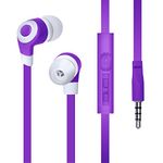 iSound DGHP-5709 EM-150 Stereo Earbuds with Mic & Volume Control Purple/White