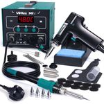 YIHUA 948-I Soldering Desoldering Station 2-in-1 with Soldering Iron and Desoldering Gun (Vacuum Pump Built-in) with Sleep Mode, Digital Calibration(UK Plug)