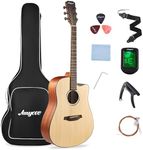 GAOMON 41" Acoustic Guitar for Beginner Adult Teen Full Size Steel Acustica Guitarra with Gig Bag, Tuner, Strap, Strings, Picks, Capos, Cutaway, Right Hand,Natural