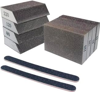 8 Pack Sanding Sponge Square+Angle Sanding Block-60 80 120 220 Coarse Medium Fine Grit + 2 PCS Polishing Sticks Sanding Sticks Sanding Block for Wood-Working Drywall Metal Polishing (8 Pack Assorted)