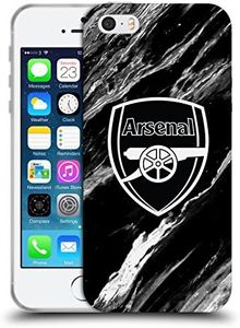 Official Arsenal FC Marble Crest Patterns Soft Gel Case Compatible for Apple iPhone 5 / iPhone 5s / iPhone SE 2016