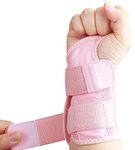 Wrist Brace for Carpal Tunnel Pain Relief, Wrist Support Splint for Women Men,Sprain, Repetitive Strain, Adjustable Hand Brace for Sleeping Fits Right Left Hand for Arthritis (Pink, Right Hand, S/M)