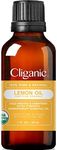 Cliganic USDA Organic Lemon Essential Oil (1oz) - 100% Pure & Natural | Undiluted, for Aromatherapy, Household Cleaning | Non-GMO Verified