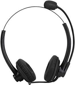 Bindpo Casque téléphonique, RJ11 Crystal Head Call Center Customer Service Phone Headset with Noise Cancelling Mic, for Call Center/Office