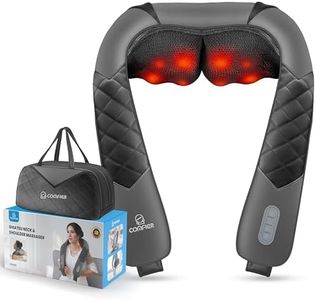 COMFIER Shiatsu Neck Shoulder Massager, Back Massager with Heat, FSA HSA Eligible,Gifts for Mom Dad Deep Tissue 4D Kneading Pillow Massager with Portable Storage Bag, Home, Office and Car Use