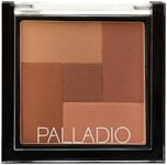 Palladio 2 In 1 Mosaic Powder Blush and Bronzer Silky Smooth Face Makeup Pressed Five Color Hues from Shimmering Pinks to Golden Browns Rich Pigmented Shades Flawless Finish, Spice, 0.28 Oz