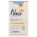 Nair Wax Ready Strips for Legs & Body with Milk and Honey, for sensitive skin, 40 Strips + 4 Finishing Wipes, Packaging May Vary