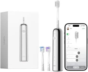 Laifen Wave Electric Toothbrush, Oscillation & Vibration Sonic Electric Toothbrush for Adults with 3 Brush Heads, IPX7 Waterproof Magnetic Rechargeable Travel Powered Toothbrush (Stainless Steel)