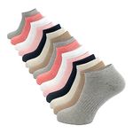 The Essentials Wardrobe Ladies FCO 15 Pack Trainer Liner Socks - Assorted - UK 4-8/EU 37-44