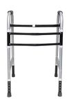 kossto Folding, Portable & Lightweight Height Adjustable Walker for Seniors, Adult and Disabled Patients (SILVER & BLACK)