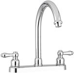Dura Faucet Non-Metallic J-Spout RV Kitchen Faucet - Replacement Faucet for Motorhomes, 5th Wheel, Trailer, Camper (Chrome)