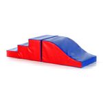 Implay® Soft Play Children's First Climb & Slide Play Set Activity Toy - 610gsm PVC/High Density Foam - Blue & Red - 120cm x 50cm x 30cm