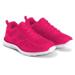 Get Fit Womens Mesh Running Trainers Athletic Walk Gym Shoes Sport Run - Fushia - 3-36 - CD0050