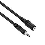 Pluto Accessories Kebilshop 3.5Mm Male To Female Stereo Aux Cord Compatible With Headphone,Mobilephone,Car Stereo,Home Theatre & More-Black (1.5 Meter (4.92 Feet))