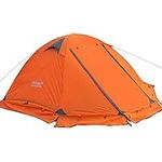 4 season 2-person Double Layer Backpacking Tent Aluminum Rod Windproof Waterproof for Camping Hiking Travel Climbing - Easy Set Up … (Orange - 4 season tent)