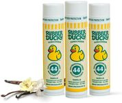 Rubber Ducky - SPF 44 Lip Balm - Moisturizing Vitamin E Sunscreen For Lips - All Season Broad Spectrum UV Protection - Waterproof 80 Minutes - NO-OX Protectant - Clear - Vanilla - 3 Pack