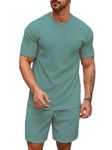 SMOWKLY Men's Pyjama Set || T-Shirt and Shorts Set for Men || Night Wear for Men || Night Suit for Men (1166_MTNS_RM_3XL)