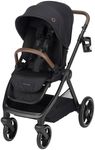 Maxi-Cosi Oxford Stroller, 4 modes of use, spacious seat, compact fold, all wheel suspension, use with mico infant car seat to make a travel system (sold separately), Essential Black