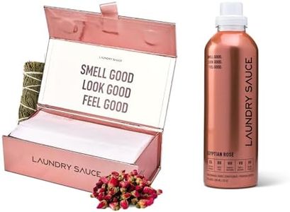 Laundry Sauce Bundle Set Luxury Scented Fabric Softener and Dryer Sheets Pack, Sophisticated Fragrances (Egyptian Rose)