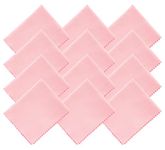 LIJUST Glasses Cleaner Cloth - Microfiber Cloth for Eyeglasses, Lenses, Cameras, Screens, Cell Phone, LCD TV Screens and More - 6"x7" (Pink, 12 Pack)