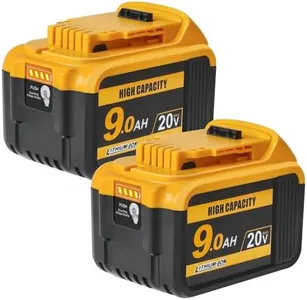 TENMOER 2 Pack DCB200 20V 9.0Ah Replacement Battery Compatible with Dewalt 20V Cordless Tools with Digital Indicator