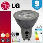 9 x LG 4w LED GU10 Spot Light Bulb/Lamp, Warm White 2700k - *15 Year Life* [Energy Class A+]