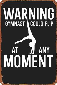 Gymnastics Poster Metal Sign Tin Metal Retro Wall Decor for Home,Street,Gate,Bars,Club