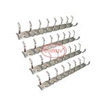 DHRUV Pack of 4 Stainless Steel Premium Fescue Dual Edge 8 pin Cloth Hanger .Bathroom Wall Door Hook