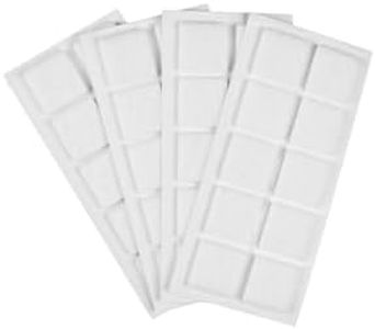 Furndiy Felt Furniture Pads for Hardwood Floors, Self-Adhesive Felt Pad for Chairs & Seat Legs, Easy Slide, Anti Scratch, Noise Stopper, Bumper & Buffer, Floor Protection (0.7" x 40Pcs White, Square)