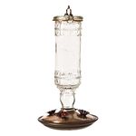 Perky-Pet 8107-2 Antique Bottle Clear Glass Hummingbird Feeder, 10 oz.