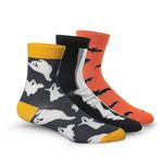 Supersox Halloween Crew Length Compact Combed Cotton Unisex Socks Pack Of 3, Multicolour