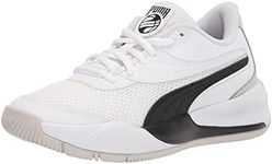 PUMA Unisex-Child Triple Basketball Shoe, White/Black, 7 Big Kid