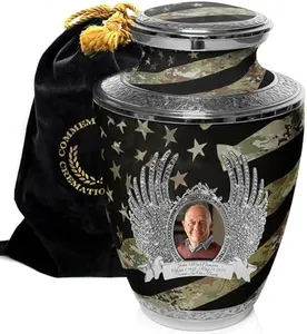 Army Cremation Urn for Ashes Adult Male - Beautifully Handcrafted Decorative Urns & Personalized Military Urns for Human Ashes Adult Man OCP