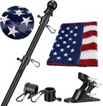 Barcetine American Flag with Pole -