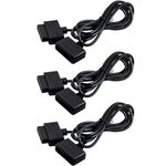 risingsaplings 2pcs SNES Controller Extension Cable Compatible with Retro-Bit SNES Super Nintendo Entertainment System Console (Black,1.8M/5.9FT)