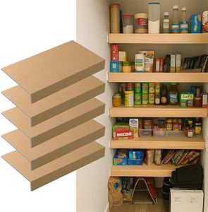 5 Pack 48x16in Wire Shelf Cover for Pantry, Closet, Kitchen – Waterproof PVC Wood-Look Wire Rack Covers for Shelves, Multiple Sizes Available,No-Tool Installation
